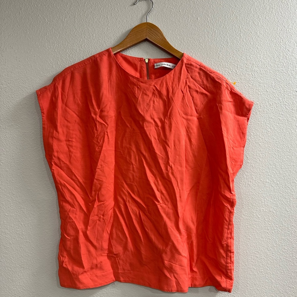 & other stories coral boxy top